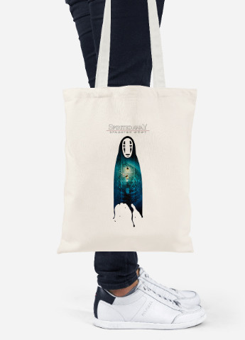 Еко-сумка шоппер Безликий Бог Каонасі Віднесені привидами (Spirited Away) (92102-2831-BG) бежева MobiPrint Lite (256922261)