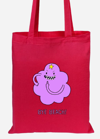 Эко сумка шопер Принцесса пупырка (Lumpy Space Princess) (92102-1578-RD) красная MobiPrint lite (256920852)