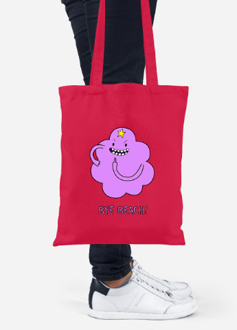 Эко сумка шопер Принцесса пупырка (Lumpy Space Princess) (92102-1578-RD) красная MobiPrint lite (256920852)
