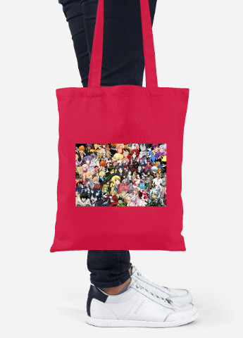 Эко сумка шопер Аниме (Anime) (92102-3089-RD) красная MobiPrint lite (256920184)