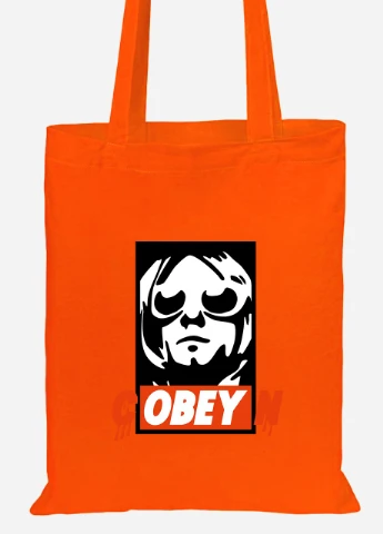 Эко сумка шопер cOBEYn (Кобейн) (92102-1990-OG) оранжевая MobiPrint Lite (256924897)