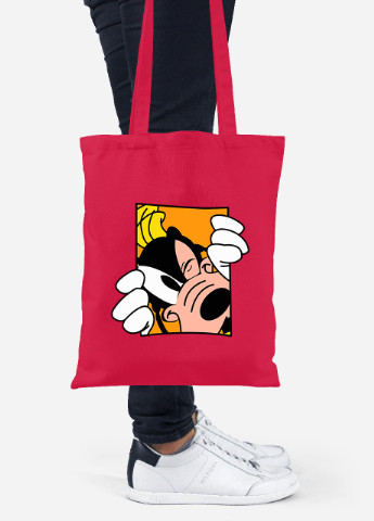Еко-сумка шоппер Гуфі Луні Тюнз (Goofy Looney Tunes) (92102-2878-RD) червона MobiPrint Lite (256924203)