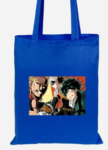 Эко сумка шопер Моя геройская академия (My Hero Academia) (92102-3066-SK) голубая MobiPrint Lite (256923897)