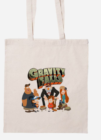 Эко сумка шопер Гравити Фолз (Gravity Falls) (92102-2628-BG) бежевая MobiPrint Lite (256923004)