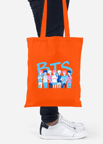 Эко сумка шопер БТС (BTS) (92102-3265-OG) оранжевая MobiPrint Lite (256921479)