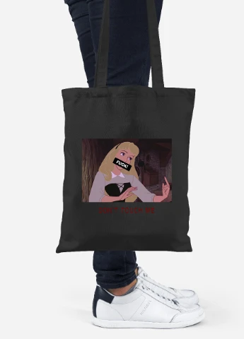 Еко-сумка шоппер Спляча красуня (92102-1431-BK) чорна MobiPrint Lite (256923712)