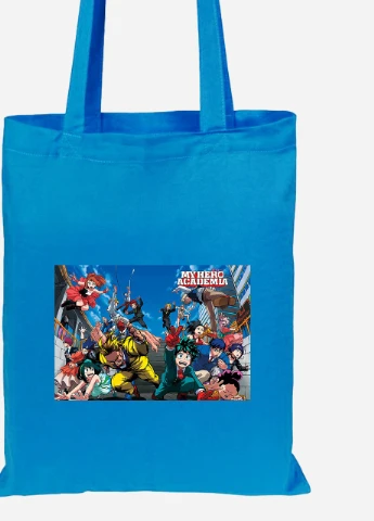 Эко сумка шопер Моя геройская академия (My Hero Academia) (92102-3061-BL) синяя MobiPrint Lite (256923136)