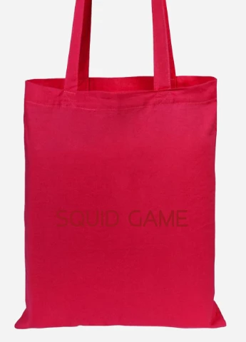 Еко-сумка шоппер Гра в кальмара (Squid Game) (92102-3363-RD) червона MobiPrint Lite (256920818)