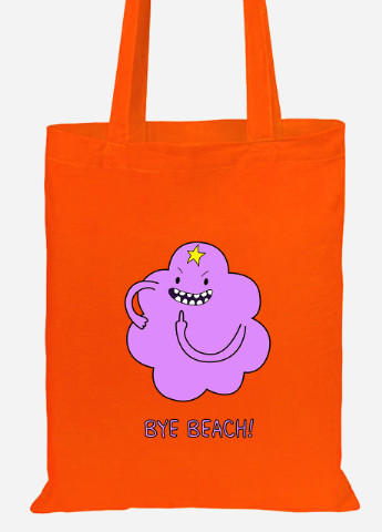 Эко сумка шопер Принцесса пупырка (Lumpy Space Princess) (92102-1578-OG) оранжевая MobiPrint lite (256920878)