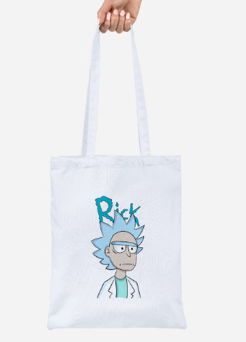 Еко-сумка шоппер Рік Санчез Рік та Морті (Rick Sanchez Rick and Morty) (92102-2929) біла MobiPrint lite (256921027)