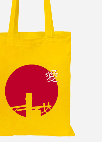 Эко сумка шопер Япония (Japan art Minimalism) (92102-3333-SY) желтая MobiPrint lite (256924579)
