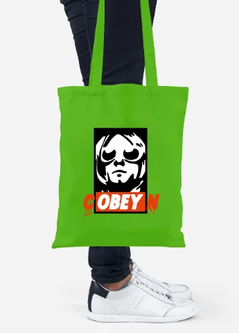 Еко-сумка шоппер cOBEYn (Кобейн) (92102-1990-LM) салатова MobiPrint Lite (256921170)