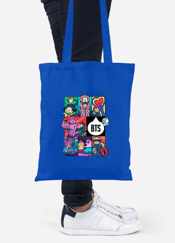 Еко-сумка шоппер БТС (BTS) (92102-1078-SK) голуба MobiPrint Lite (256922140)