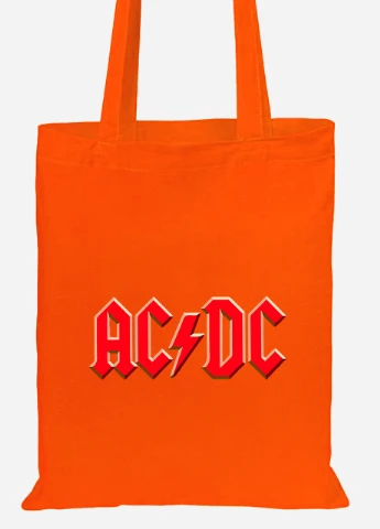 Еко-сумка шоппер (AC DC) (92102-1980-OG) помаранчева MobiPrint Lite (256921641)