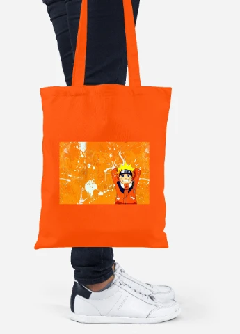 Еко-сумка шоппер Наруто Узумакі (Naruto Uzumaki) (92102-3114-OG) помаранчева MobiPrint Lite (256921090)
