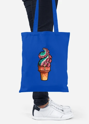 Еко-сумка шоппер морожко восьминіг (92102-1491-SK) голуба MobiPrint Lite (256920263)
