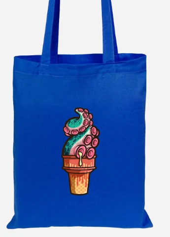 Еко-сумка шоппер морожко восьминіг (92102-1491-SK) голуба MobiPrint Lite (256920263)
