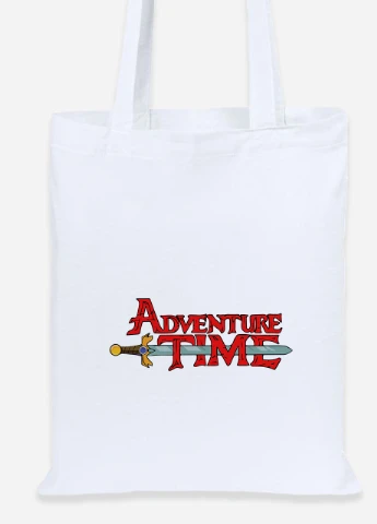 Еко-сумка шоппер Час пригод (Adventure Time) (92102-1582) біла MobiPrint Lite (256924866)