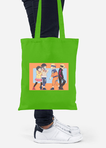 Еко-сумка шоппер Наруто (Naruto) (92102-3094-LM) салатова MobiPrint Lite (256921789)