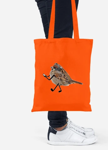 Еко-сумка шоппер Птахи SWAG (92102-1539-OG) помаранчева MobiPrint Lite (256922950)