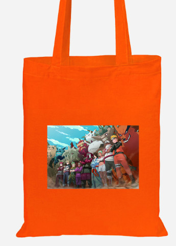 Эко сумка шопер Наруто (Naruto) (92102-3104-OG) оранжевая MobiPrint Lite (256923942)