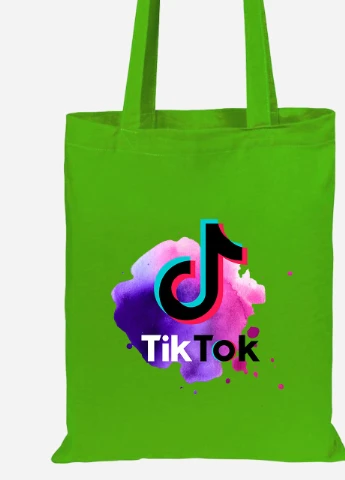 Еко-сумка шоппер Tik Tok (92102-1940-LM) салатова MobiPrint Lite (256921507)