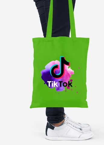 Еко-сумка шоппер Tik Tok (92102-1940-LM) салатова MobiPrint Lite (256921507)
