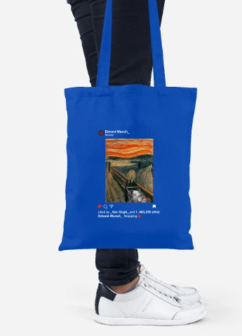 Еко-сумка шоппер Крик (92102-1418-SK) голуба MobiPrint Lite (256923836)