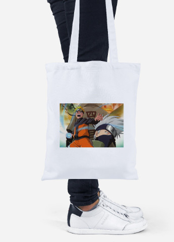 Эко сумка шопер Наруто (Naruto) (92102-3083) белая MobiPrint Lite (256922035)
