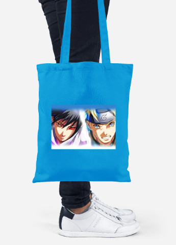 Еко-сумка шоппер Наруто (Naruto) (92102-3086-BL) синя MobiPrint Lite (256924155)