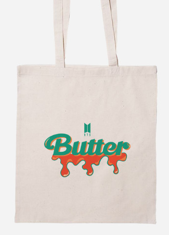 Еко-сумка шоппер Butter БТС (BTS) (92102-3267-BG) бежева MobiPrint Lite (256921930)