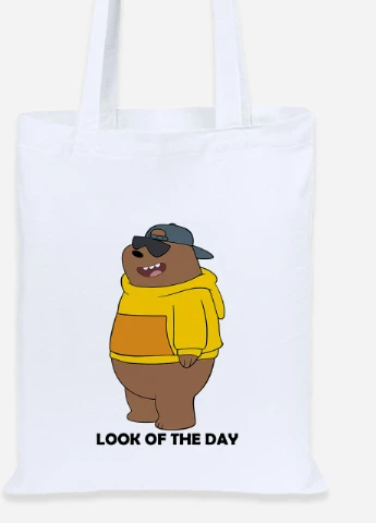 Эко сумка шопер Вся правда о медведях (We Bare Bears) (92102-2901) белая MobiPrint Lite (256921337)
