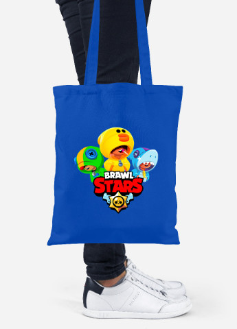 Еко-сумка шоппер (Brawl Stars) Бравл старс (92102-1701-SK) голуба MobiPrint Lite (256923270)