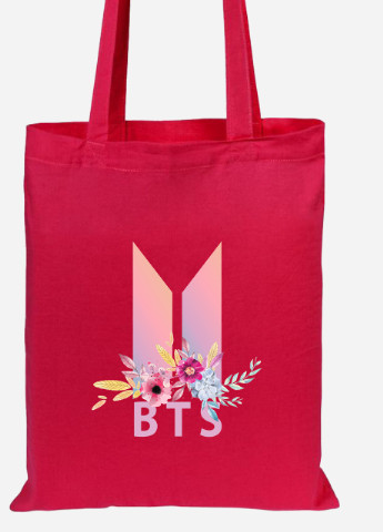 Еко-сумка шоппер БТС (BTS) (92102-1081-RD) червона MobiPrint Lite (256920770)