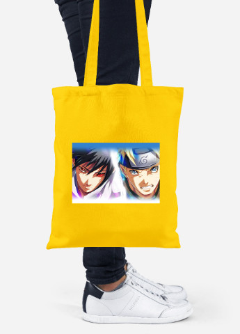 Еко-сумка шоппер Наруто (Naruto) (92102-3086-SY) жовта MobiPrint Lite (256921793)