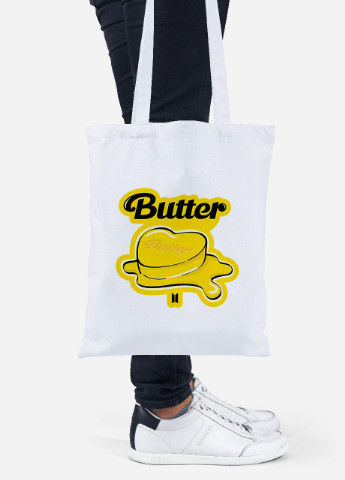 Еко-сумка шоппер БТС (BTS) (92102-3269) біла MobiPrint Lite (256921700)