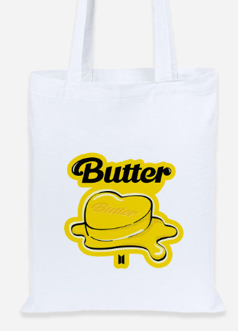 Еко-сумка шоппер БТС (BTS) (92102-3269) біла MobiPrint Lite (256921700)