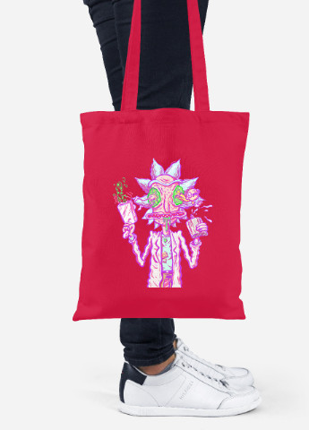 Еко-сумка шоппер Рік Санчез Рік та Морті (Rick Sanchez Rick and Morty) (92102-2944-RD) червона MobiPrint Lite (256921979)