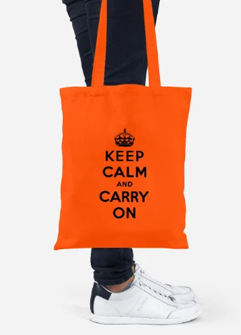 Эко сумка шопер Keep Calm (92102-2009-OG) оранжевая MobiPrint Lite (256924796)