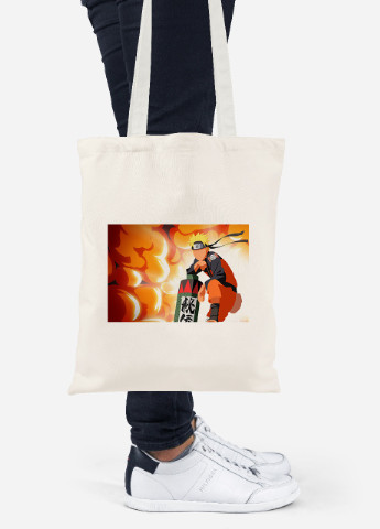 Еко-сумка шоппер Наруто Узумакі (Naruto Uzumaki) (92102-3112-BG) бежева MobiPrint Lite (256922922)