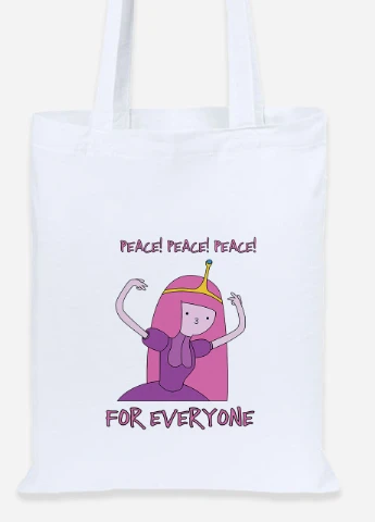 Еко-сумка шоппер Принцеса бубльгум (Princess Bubblegum) (92102-1576) біла MobiPrint Lite (256922551)