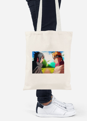 Еко-сумка шоппер Наруто (Naruto) (92102-3088-BG) бежева MobiPrint Lite (256922060)