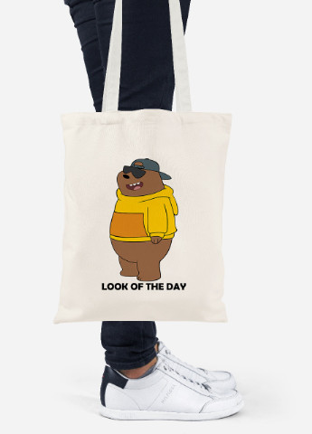 Эко сумка шопер Вся правда о медведях (We Bare Bears) (92102-2901-BG) бежевая MobiPrint Lite (256922151)