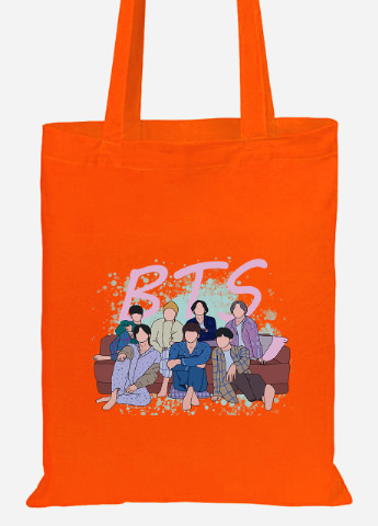 Еко-сумка шоппер БТС (BTS) (92102-3256-OG) помаранчева MobiPrint Lite (256920514)
