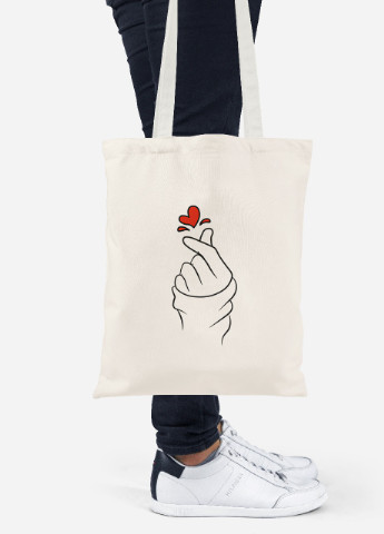 Еко-сумка шоппер БТС (BTS) (92102-1165-BG) бежева MobiPrint Lite (256920449)