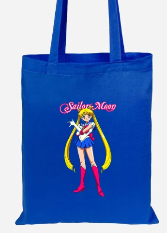 Эко сумка шопер Сейлор Мун (Sailor Moon) (92102-2916-SK) голубая MobiPrint Lite (256922425)