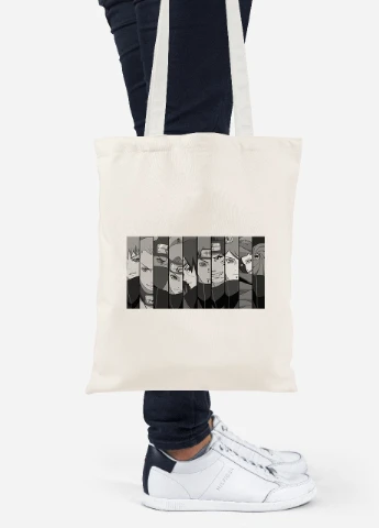 Еко-сумка шоппер Наруто (Naruto) (92102-3047-BG) бежева MobiPrint Lite (256923184)