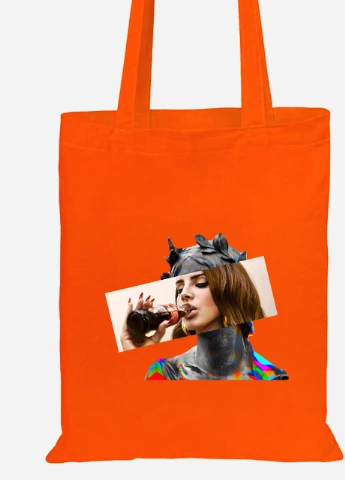 Еко-сумка шоппер Лана Дель Рей Ренесанс (Lana Del Rey Renaissance) (92102-1204-OG) помаранчева MobiPrint Lite (256924076)