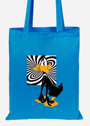 Еко-сумка шоппер Даффі Дак Луні Тюнз(Daffy Duck Looney Tunes) (92102-2883-BL) синя MobiPrint Lite (256921416)