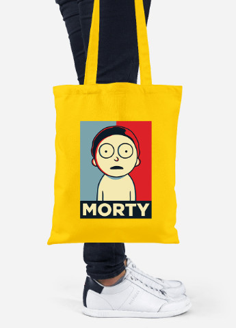 Еко-сумка шоппер Рік Санчез Рік та Морті (Rick Sanchez Rick and Morty) (92102-2931-SY) жовта MobiPrint Lite (256923675)